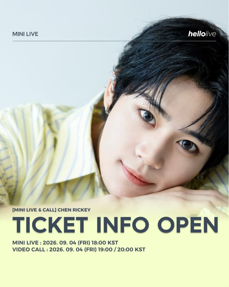 MINI LIVE & CALL CHEN RICKEYの告知ビジュアル